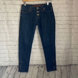 Nine Point Eight Skinny Cropped Jeans zip at ankle size 7